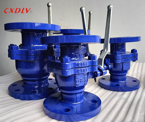 A216 Gr.WCB ফ্ল্যাঞ্জযুক্ত বল ভালভ ২ পিস পার্টস হ্যান্ডেল লিভার PN16 সহ