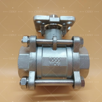 বৈদ্যুতিক/ বায়ুসংক্রান্ত স্টেইনলেস স্টিল থ্রেডেড বল ভালভ - NPT সংযোগ ২ পিস পথ বল ভালভ