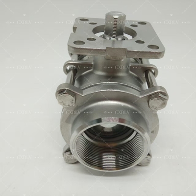 বৈদ্যুতিক/ বায়ুসংক্রান্ত স্টেইনলেস স্টিল থ্রেডেড বল ভালভ - NPT সংযোগ ২ পিস পথ বল ভালভ