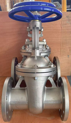CF8M ফ্ল্যাঞ্জযুক্ত গেট ভালভ PN16RF হ্যান্ডেল হুইল সহ