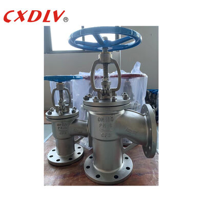 Cast Steel Flanged Angle Globe Valve with Manual Handwheel, Marine Service