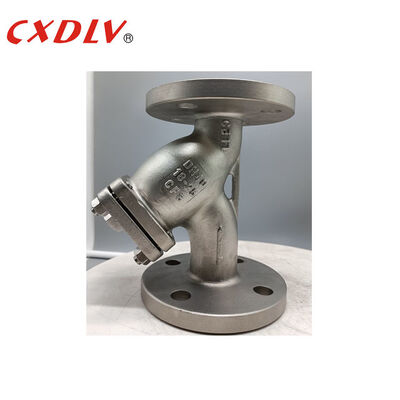 DN50 PN16 Y স্ট্রেনার ভালভ 300Micron SUS304 স্প্রিং ওয়াশার ফ্ল্যাঞ্জ সংযোগ সহ