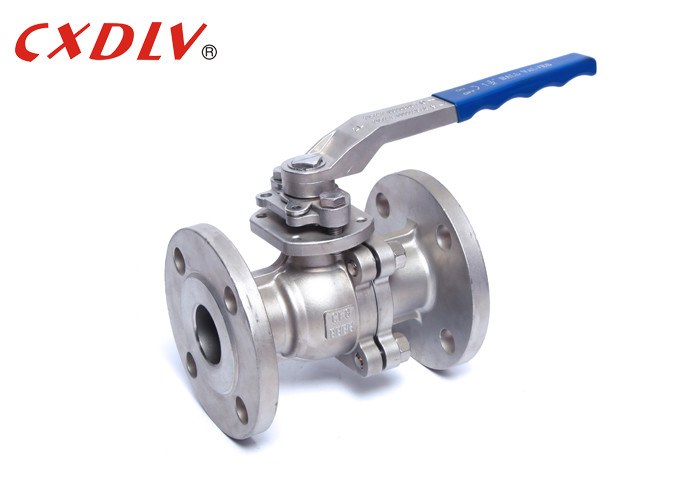 ফ্ল্যাঞ্জড বোল ভালভ DIN RF/FF/FM DN50 2 টুকরা বডি হ্যান্ডেল ভালভ সহ