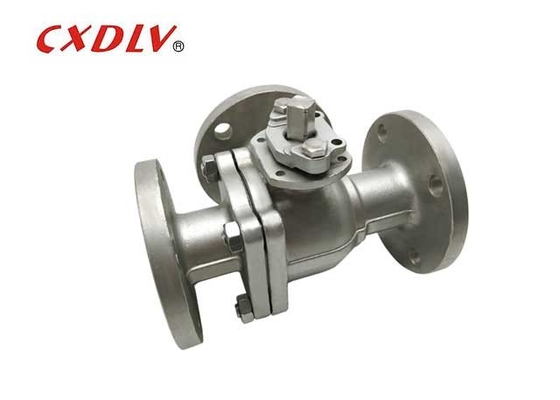 ANSI 150LB নিম্ন প্ল্যাটফর্ম স্টেইনলেস স্টীল সংযোগ T টাইপ 3 ওয়ে বল ভালভ ফ্ল্যাঞ্জ