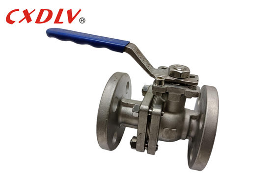 DIN PN16 SS বল ভালভ ২ টি অংশে বিভক্ত, সম্পূর্ণ পোর্ট এবং ISO5211 TOP