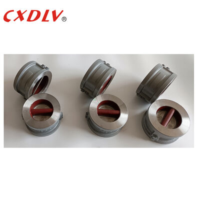 DN80 ANSI150LB RF ডাবল ডোর প্লেট কাস্ট স্টিল মেটাল সিট ওয়েফার চেক ভালভ নন রিটার্ন ভালভ